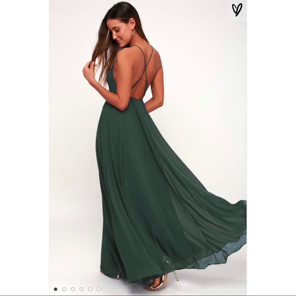 Lulu’s Backless Chiffon Maxi Dress